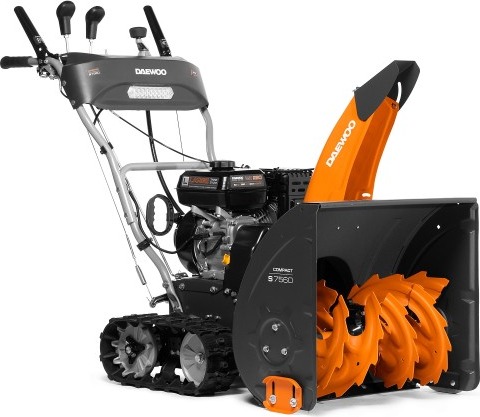 Снегоуборщик бензиновый для мокрого снега гусеничный Daewoo S 7560, 8 л.с., 5800 Вт, Оранжевый/Серый детальное изображение - 8