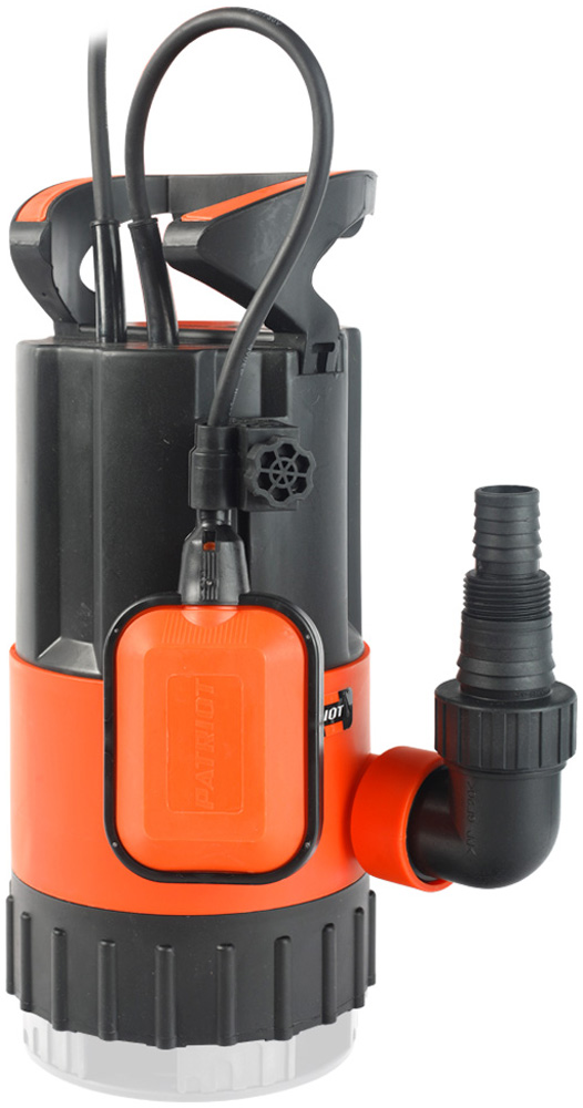 Дренажный насос Patriot F 600 D, 166.66 л/мин, 25 мм, напор 7 м, d=38 мм, 600 Вт, Оранжевый детальное изображение - 1