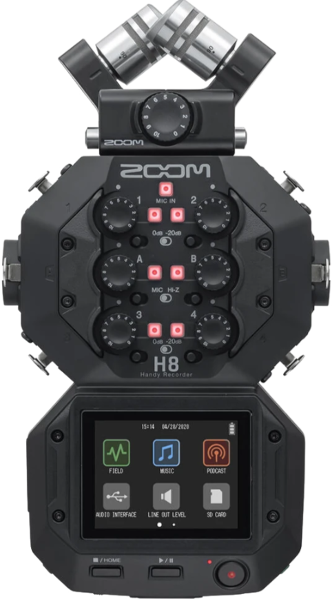 Рекордер Zoom H8, 16 бит, Черный детальное изображение - 1
