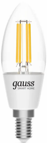 Умная лампочка Gauss Smart Home E14, 4.5 Вт, 495 Лм, Белый детальное изображение - 1