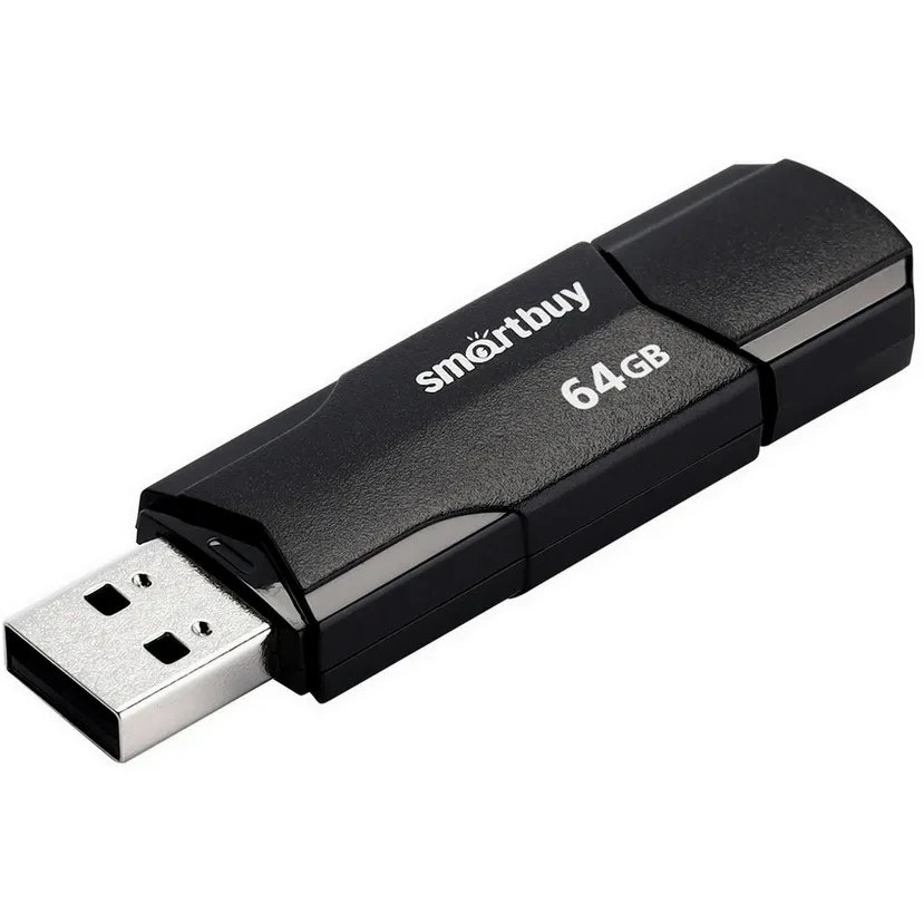 USB Flash накопитель SmartBuy  (SB64 ГБCLU-K3) 64 ГБ, черный детальное изображение - 1