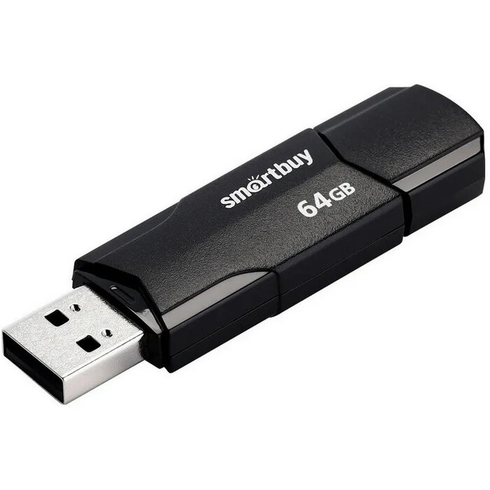 USB Flash накопитель SmartBuy  (SB64 ГБCLU-K3) 64 ГБ, черный №1