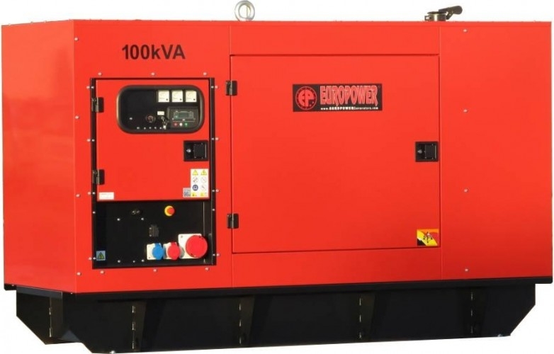 Генератор дизельный EUROPOWER EPS 100 TDE 790110013, в кожухе, 80 кВт, Красный детальное изображение - 1