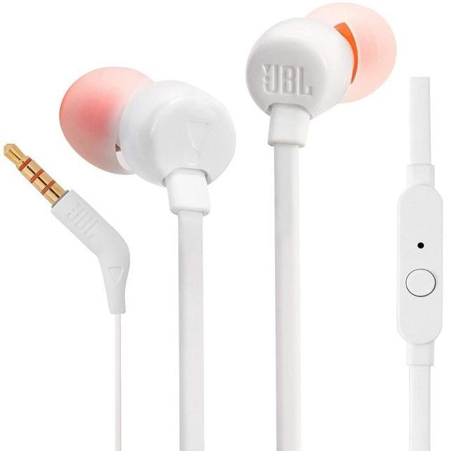 Проводные наушники JBL T110, Белый детальное изображение - 3