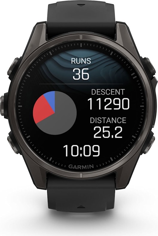 Смарт-часы Garmin Fenix 8 AMOLED Sapphire DLC, 43 мм, угольно-черный, пепельно-серый ремешок детальное изображение - 9
