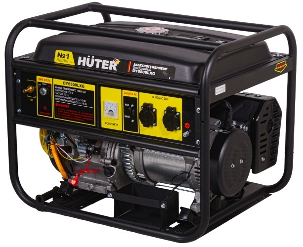 Генератор бензиновый HUTER DY6500LXG (бензин/газ) 64/1/32, 5 кВт, Черный детальное изображение - 2