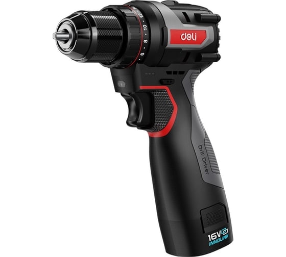 Аккумуляторная дрель-шуруповерт DELI DE-DZ16-1D2, 16 В, 45 Нм, 2 А·ч, 163688 детальное изображение - 1