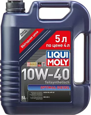 Моторное масло Liqui Moly Optimal Diesel 10W-40, 5 л детальное изображение - 1
