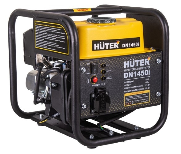 Генератор бензиновый HUTER DN1450i 64/10/17, 1.1 кВт, Черный детальное изображение - 3