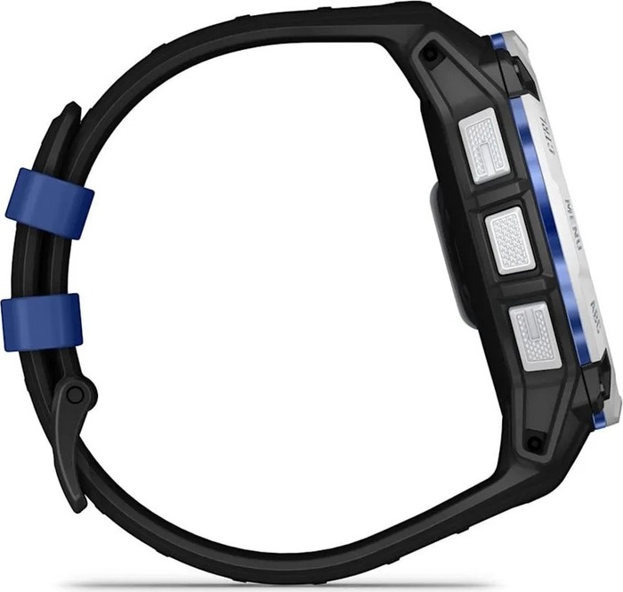 Смарт-часы Garmin Instinct 3 Solar Whitestone with Black/Bolt Blue Silicone Limited edition, 50 мм, Синий №5
