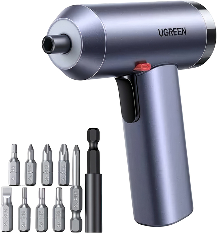 Шуруповерт с набором бит Ugreen UT118 Electric Screwdriver Set 15712, 3.7 В, 5 Нм, 2.2 А·ч №1