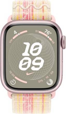 Умные часы Apple Watch Series 9 Pink Aluminum Case with Nike Sport Band Starlight/Pink, 45 mm, Звездный/Розовый детальное изображение - 2