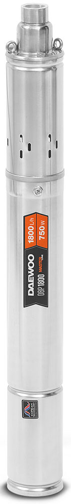 Насос Daewoo Power Products DBP 1800, 1800 л/мин, 25 мм, напор 110 м, d=75 мм, 750 Вт, Серый детальное изображение - 1
