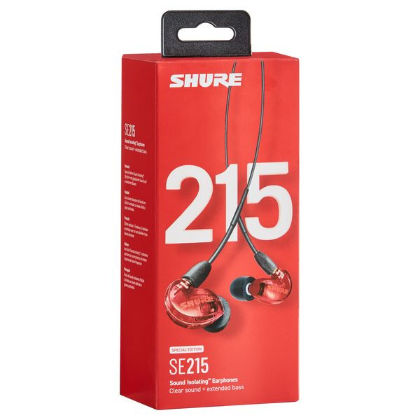 Проводные наушники Shure SE215, Красный детальное изображение - 2