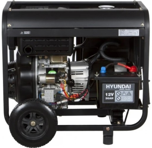 Генератор дизельный с воздушным охлаждением HYUNDAI DHY 8500LE, открытый, 6.5 кВт, Черный детальное изображение - 6