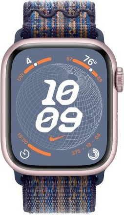 Умные часы Apple Watch Series 9 Pink Aluminum Case with Nike Sport Band Game Royal/Orange, 41 mm, Королевский/Оранжевый детальное изображение - 2