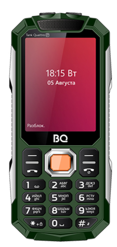 Мобильный телефон BQ 2817 Tank Quattro Power, 32 Мб, Зеленый, Micro SIM + Mini SIM детальное изображение - 3