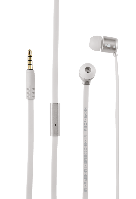 Проводные наушники Trust Urban Duga In-Ear Headphone, Серебристый детальное изображение - 3