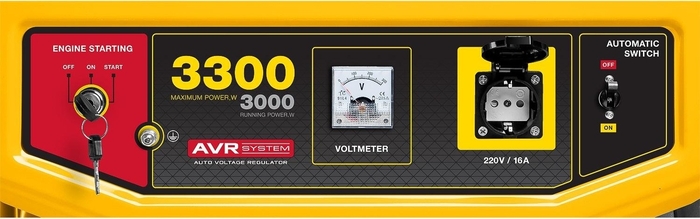 Генератор бензиновый STEHER GS-4500E, 3 кВт, Желтый №4