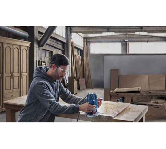 Фрезер Bosch GOF 130 06016B7080, 1300 Вт, Голубой детальное изображение - 8