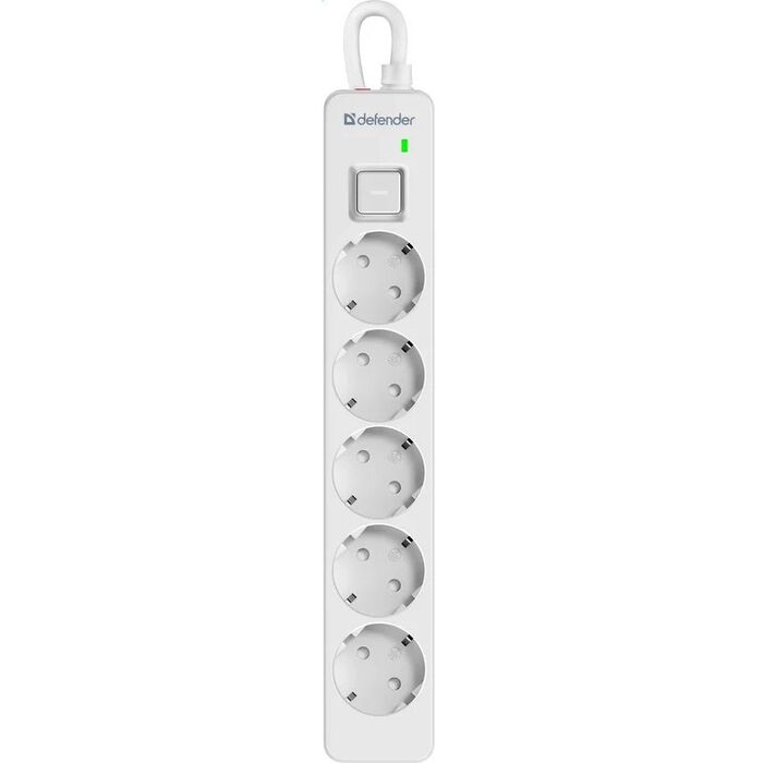 Сетевой фильтр Defender DFS-133, 3 м, Белый №4