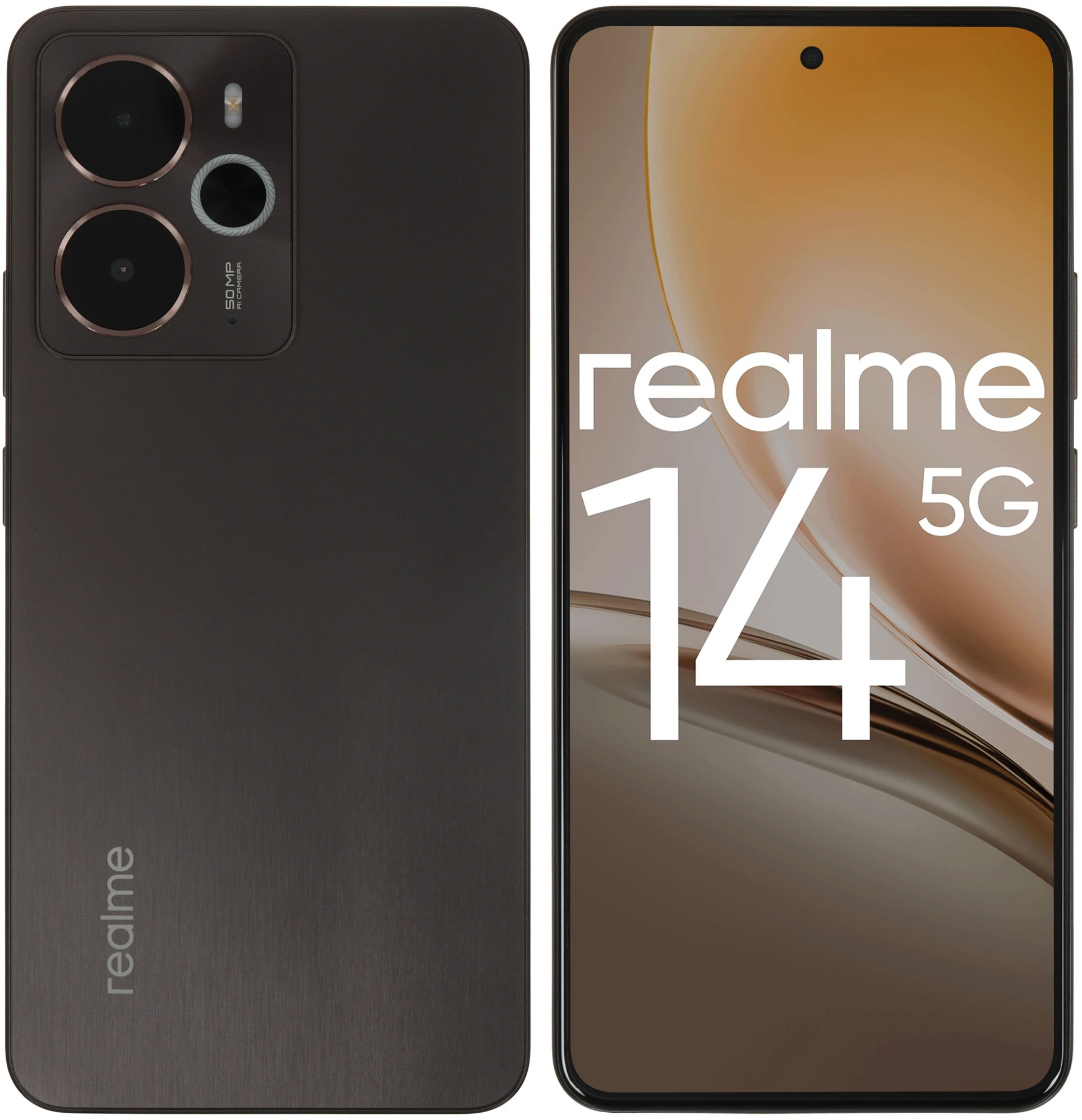 Смартфон Realme 14 5G 12/256 ГБ, Графитовый черный, Dual nano-SIM детальное изображение - 1
