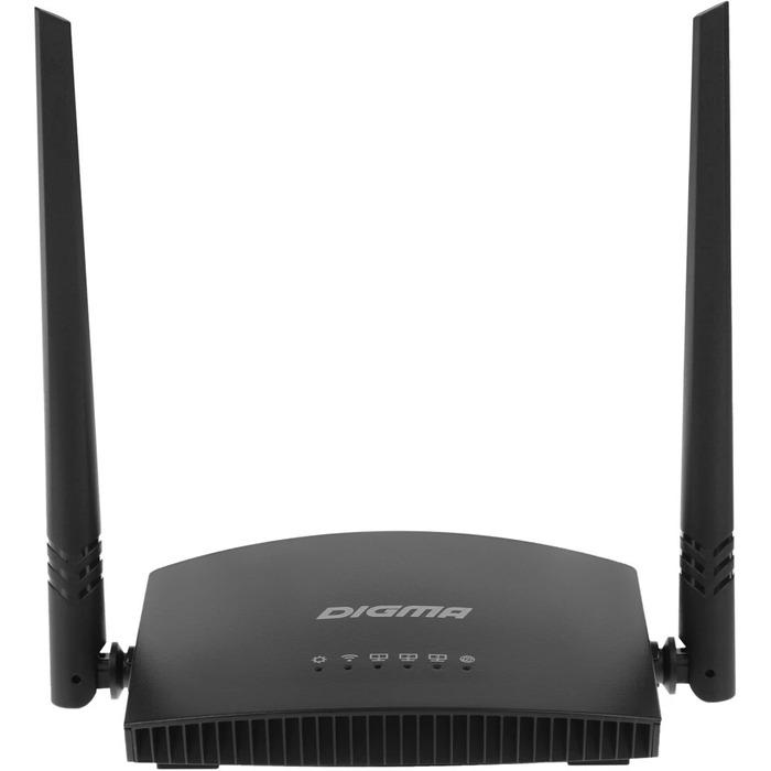Wi-Fi маршрутизатор (роутер) Digma DWRN301, Черный №1