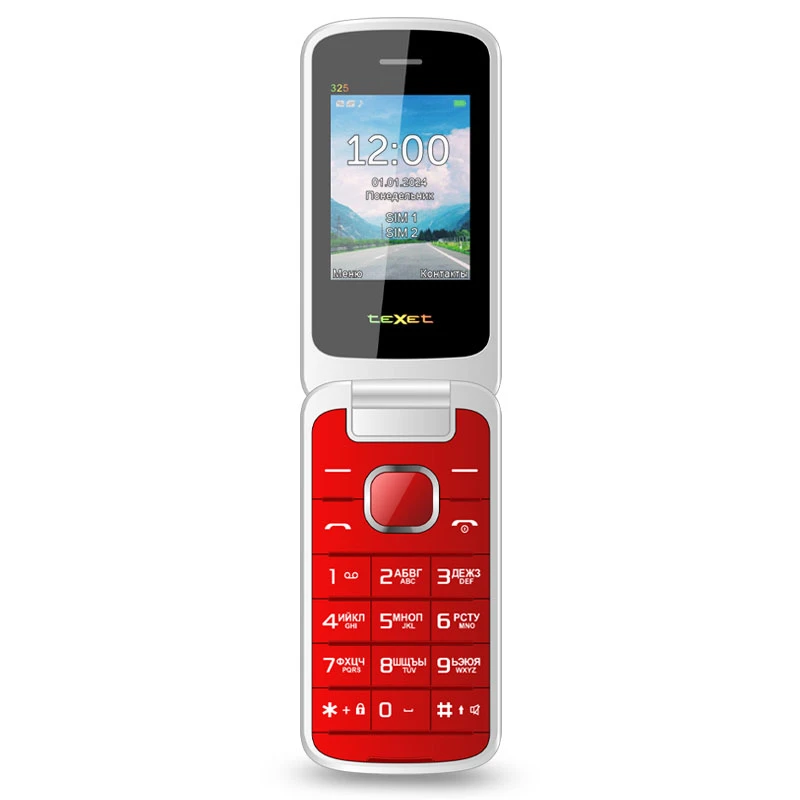 Мобильный телефон Texet TM-325, 32 Мб, Красный, Dual micro-SIM детальное изображение - 6