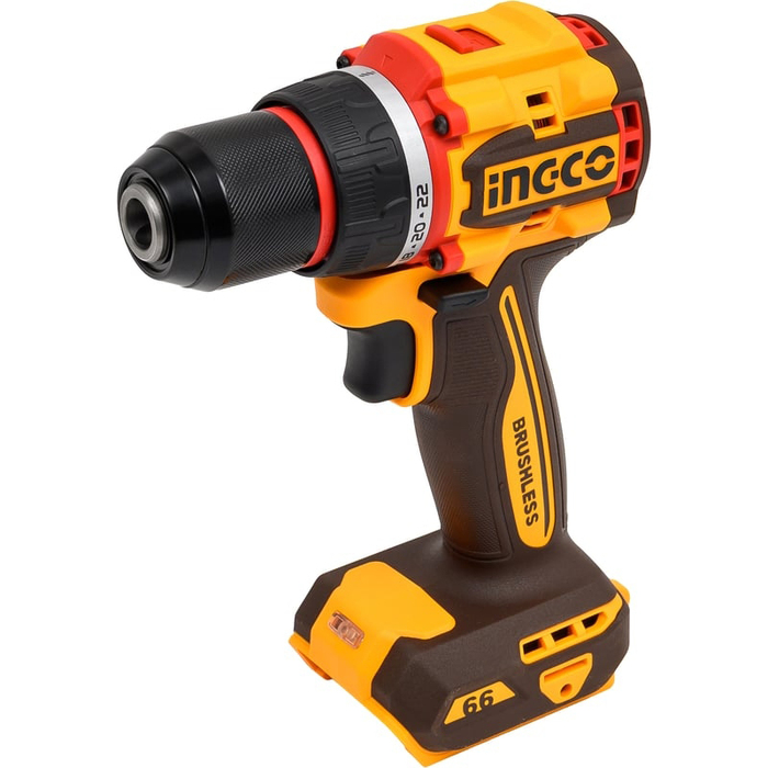 Аккумуляторная дрель-шуруповерт INGCO INDUSTRIAL CDLI206681, 20 В, 66 Нм, б/а  №1