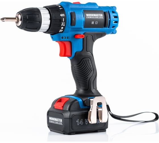 Аккумуляторная дрель-шуруповерт WorkMaster АШ-14ЛА, 14.4 В, 26 Нм, 1,5 А·ч детальное изображение - 6