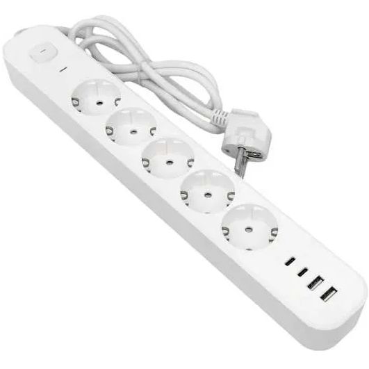 Сетевой удлинитель EKF UBA-LUX-505-TC, 5 м, Белый детальное изображение - 1