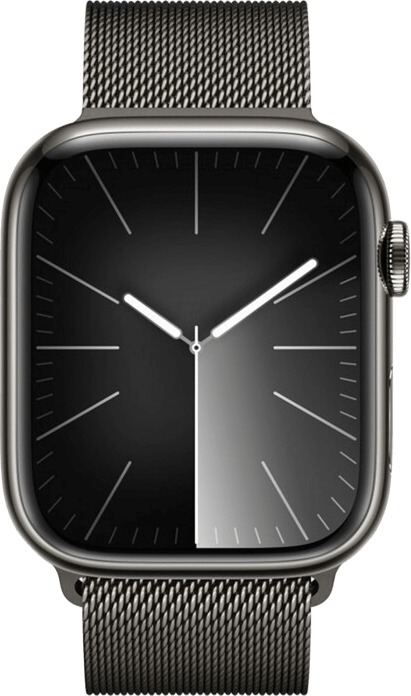 Умные часы Apple Watch Series 9 Graphite Stainless Steel Case, Black Milanese Loop 45 мм, Графитовый детальное изображение - 2