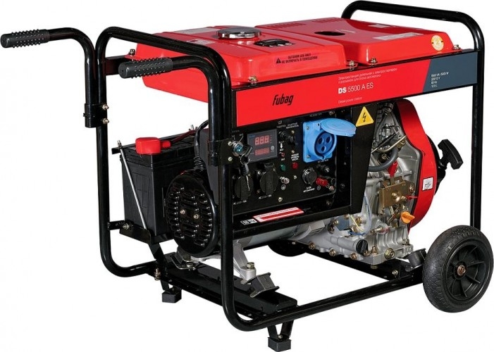 Генератор дизельный с воздушным охлаждением FUBAG DS 5500 A ES 838211, открытый, 5 кВт, Красный детальное изображение - 1