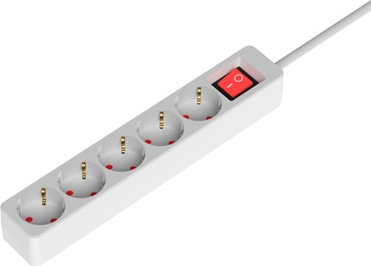 Сетевой фильтр Ritmix RM-350K, 3 м, Белый детальное изображение - 1