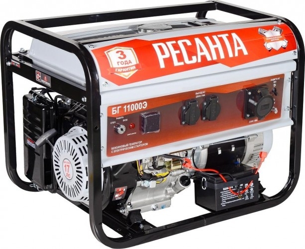 Генератор бензиновый Ресанта БГ 11000 Э 64/1/58, 8.5 кВт, Серый детальное изображение - 1