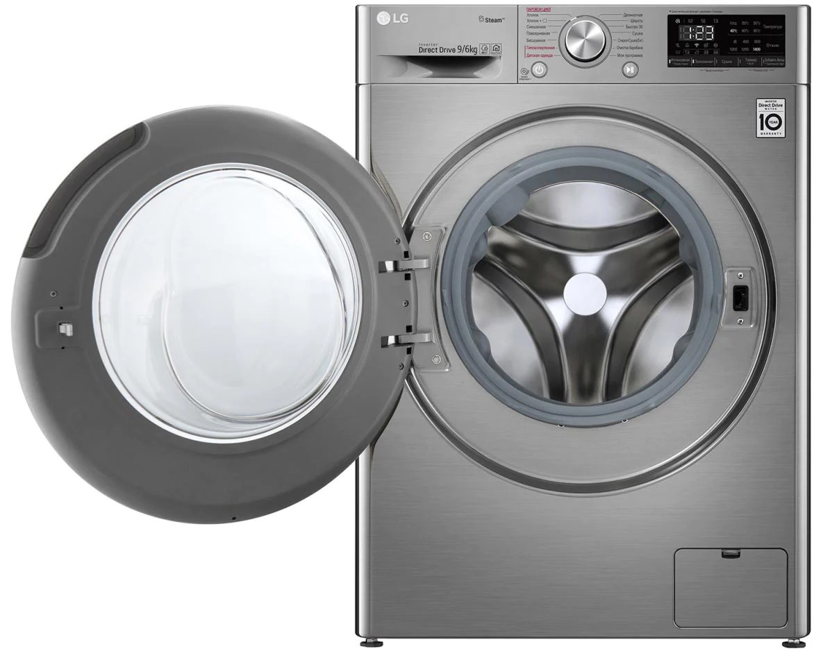 Стиральная машина LG AI DD F4V5VG2S, Серебристый детальное изображение - 3