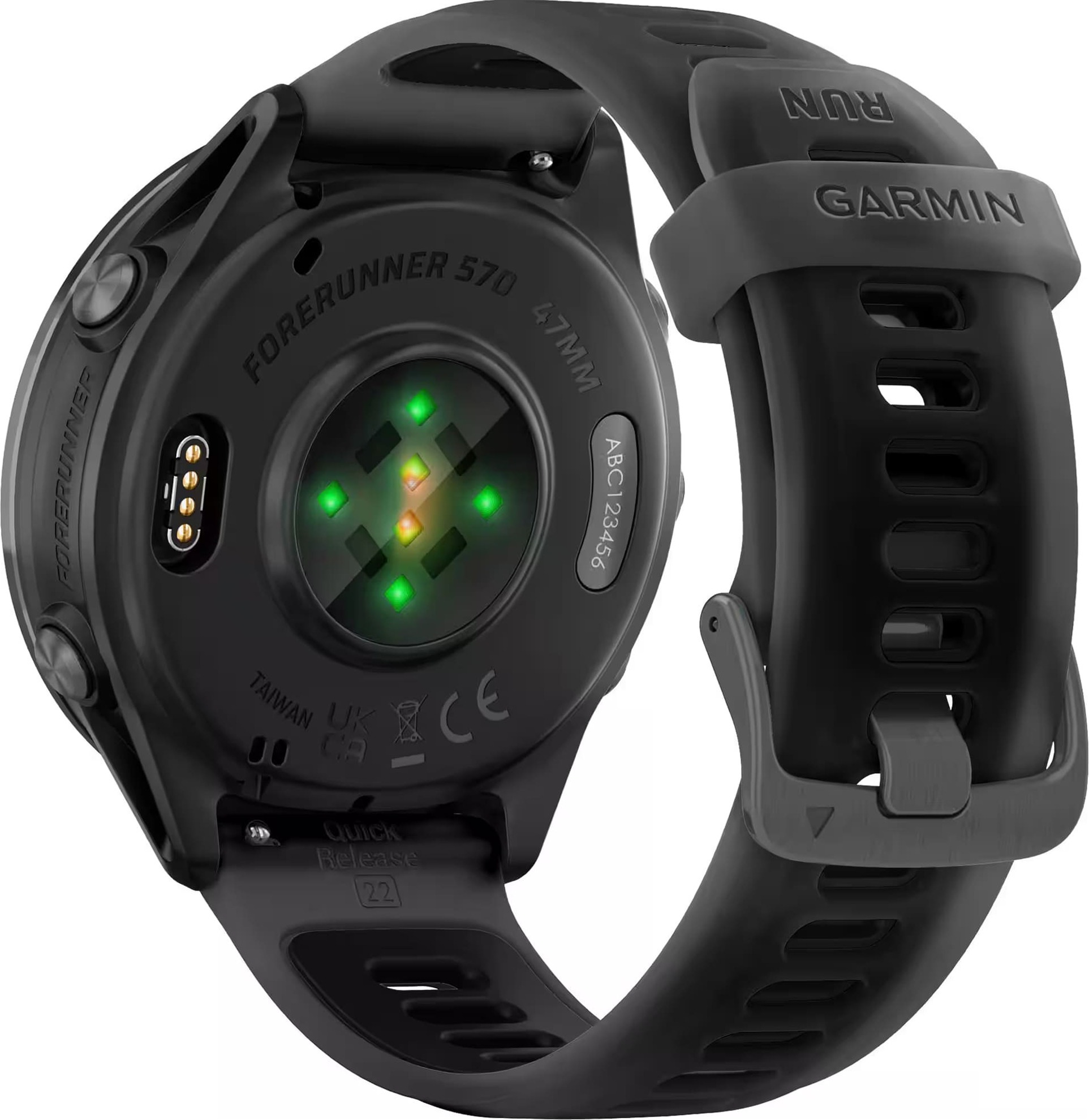 Умные часы Garmin Forerunner 570 47 мм, Шиферно-серый, алюминиевый безель, черный ремешок детальное изображение - 3