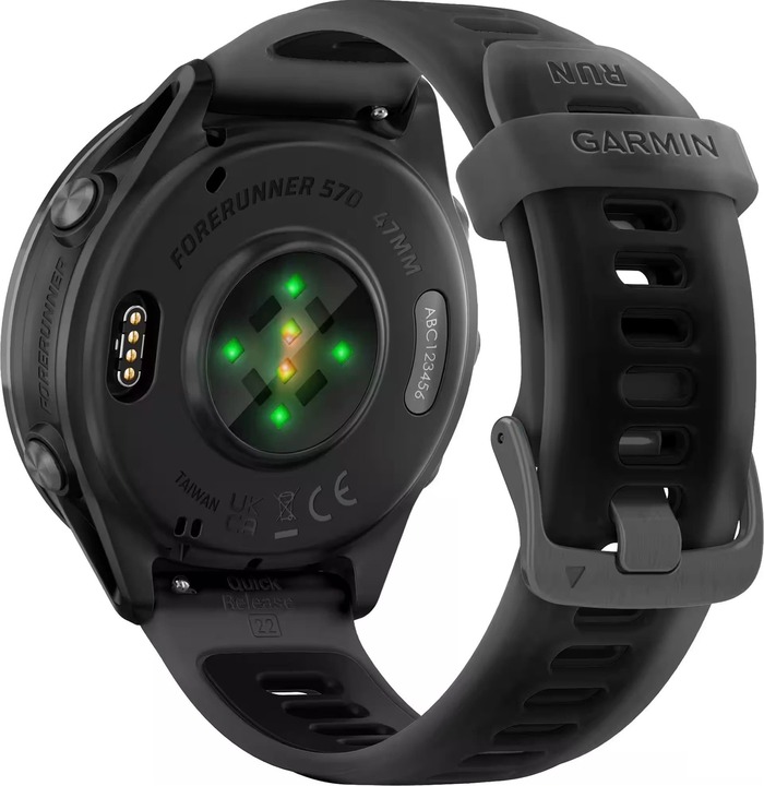 Умные часы Garmin Forerunner 570 47 мм, Шиферно-серый, алюминиевый безель, черный ремешок №3