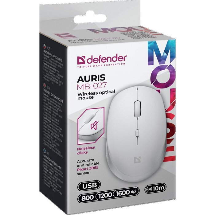 Мышь Defender Auris MB-027, Белый №4