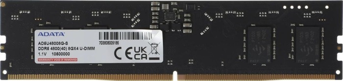 Оперативная память ADATA DDR5 4800MHz, AD5U48008G-S, 8 Гб №1