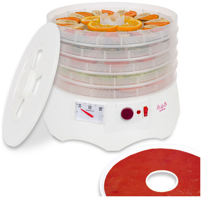 Сушилка для овощей Мастерица EFD-0502VM, 280 Вт, Прозрачный №2