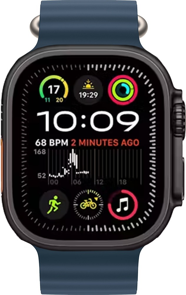 Умные часы Apple Watch Ultra 2 2024, 49 мм, Black Titanium Case with Navy Ocean Band детальное изображение - 2