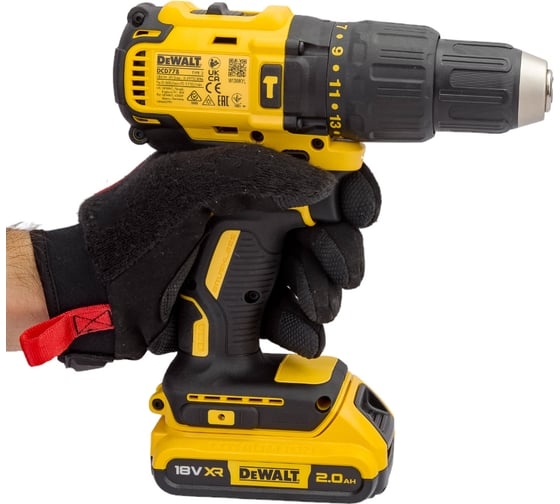 Аккумуляторная ударная дрель-шуруповерт DeWALT DCD778D2T-QW, 18 В, 65 Нм, 2 А·ч детальное изображение - 7