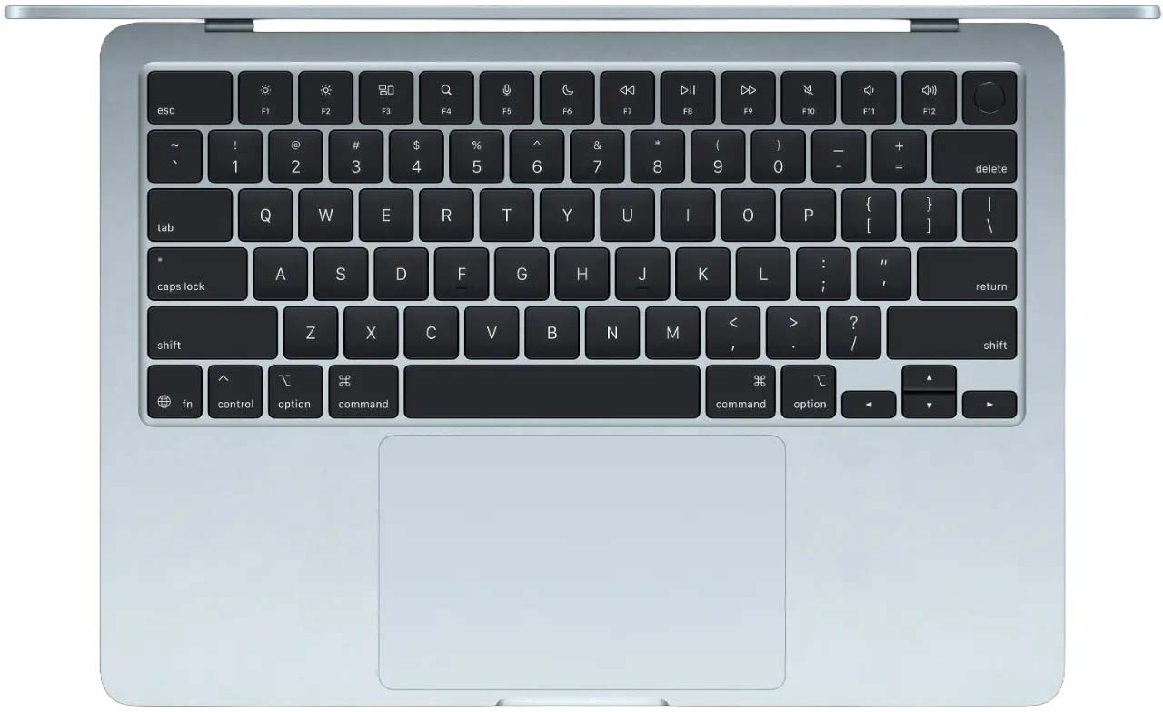 Ноутбук Apple MacBook Air 13 2026 на M5, RAM 24 ГБ, Небесно-голубой, SSD 1 ТБ, Apple graphics 10-core детальное изображение - 2