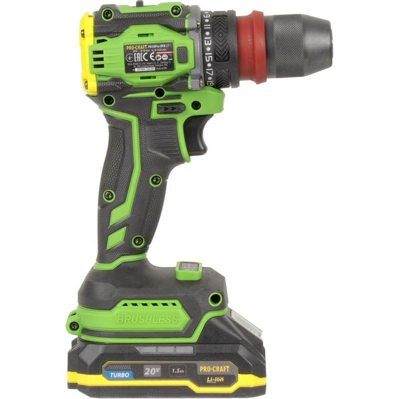 Аккумуляторная дрель-шуруповерт PROCRAFT PA18Pro DFR, 20 В, 30 Нм, 1.5 А·ч  детальное изображение - 4