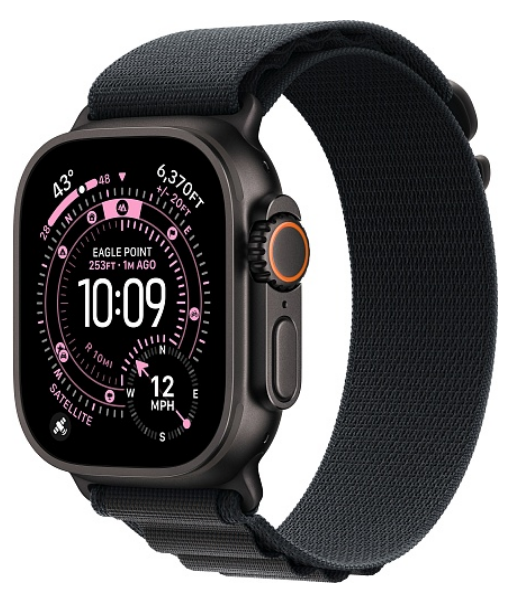 Умные часы Apple Watch Ultra 3 49 мм, Black Titanium Case with Black Alpine Loop, GPS, Черный (M) детальное изображение - 1