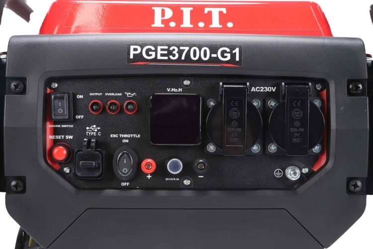 Генератор бензиновый P.I.T. PGE3700-G1, 3.5 кВт, Красный детальное изображение - 5
