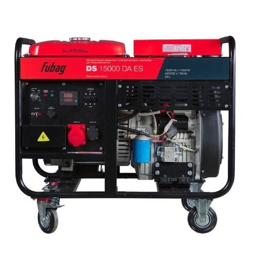 Генератор дизельный с воздушным охлаждением FUBAG DS 15000 DA ES 646226, открытый, 11 кВт, Красный детальное изображение - 3