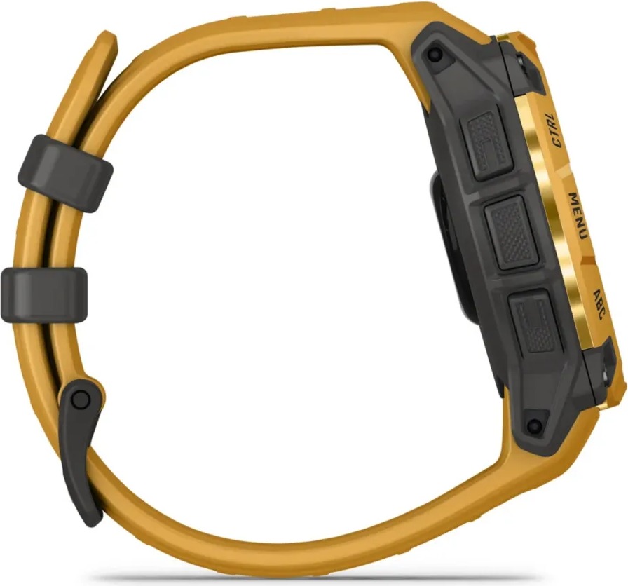 Смарт-часы Garmin Instinct 3 Solar Sunburst with Sunburst/Gray Silicone Limited edition, 45 мм, Оранжевый детальное изображение - 3