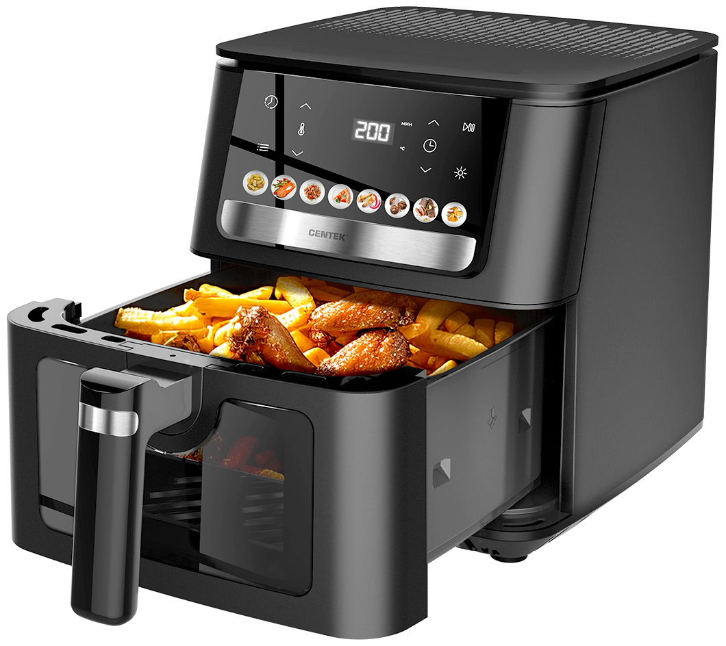Аэрогриль Centek CT-3103, 6,5 л, 1900 Вт, Черный детальное изображение - 2